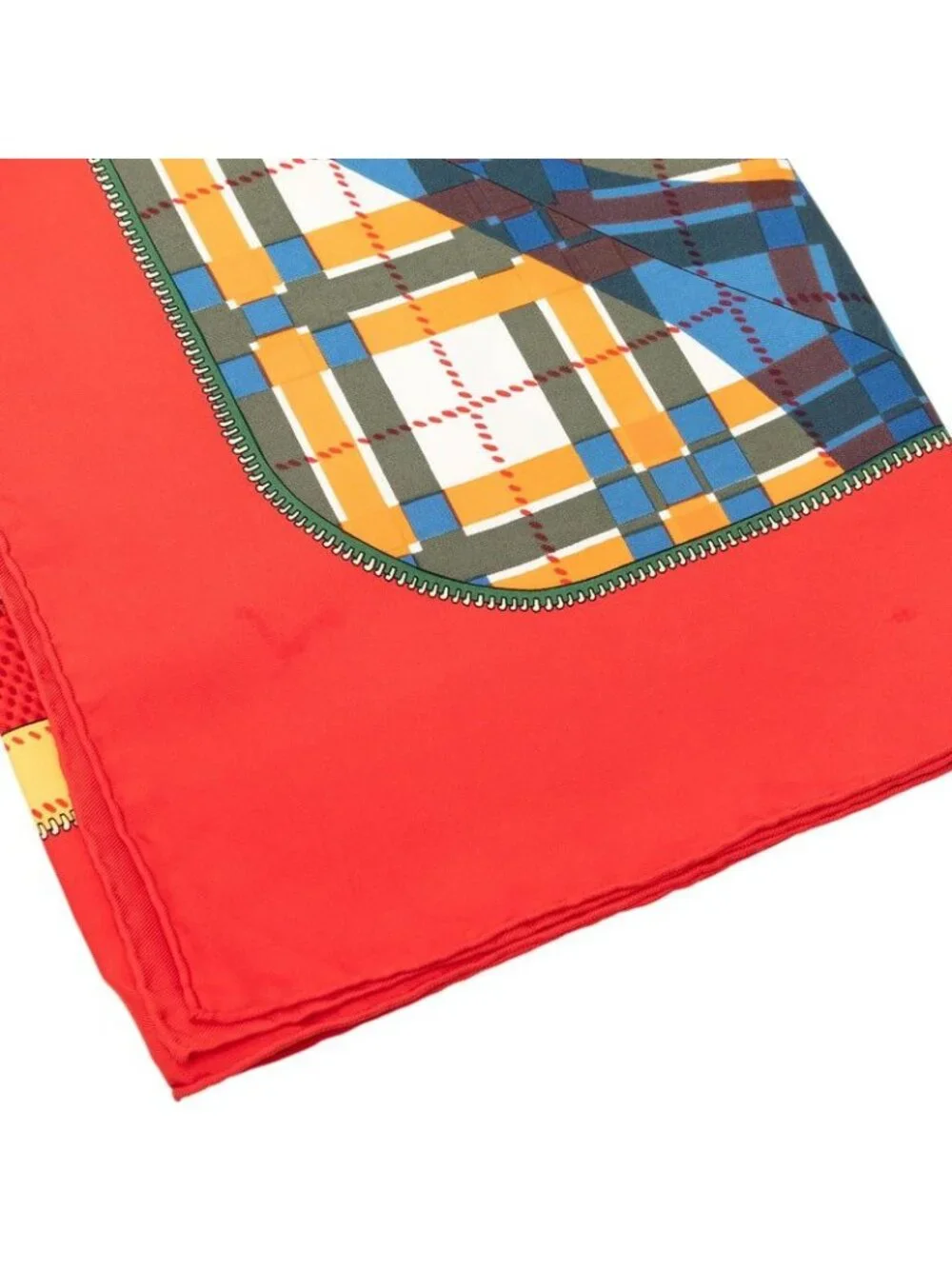 Hermes Carre 90 Confort en Automobile Car Comfort Scarf Red Multicolor Silk - Picture 6 of 8